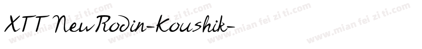 XTT NewRodin-Koushik字体转换